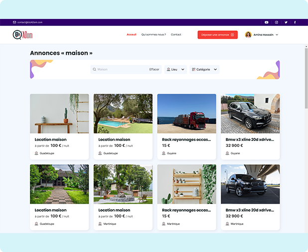 Capture du site Bizadom